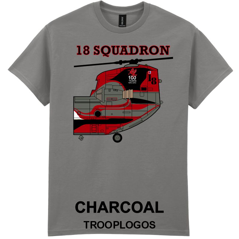 18 Sqn RAF Tail Livery Printed Cotton T-shirt