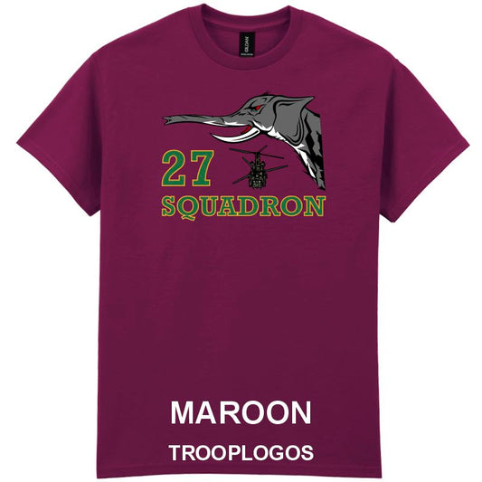 27 Sqn RAF Elephant Printed Cotton T-shirt