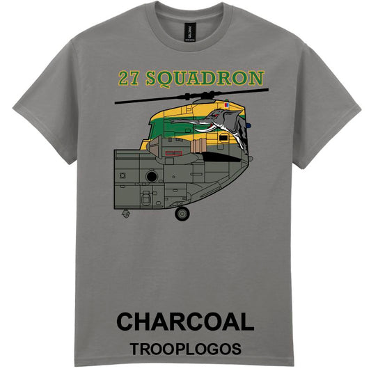 27 Sqn RAF Tail Livery Printed Cotton T-shirt