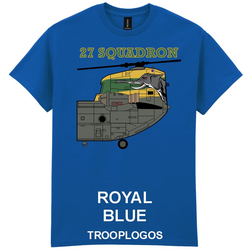 27 Sqn RAF Tail Livery Printed Cotton T-shirt