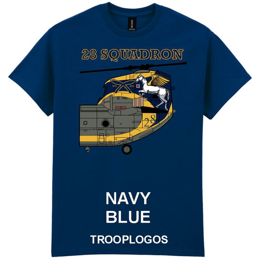 28 Sqn RAF Tail Livery Printed Cotton T-shirt