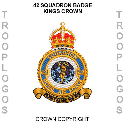 42 Sqn RAF Badge Kings Crown