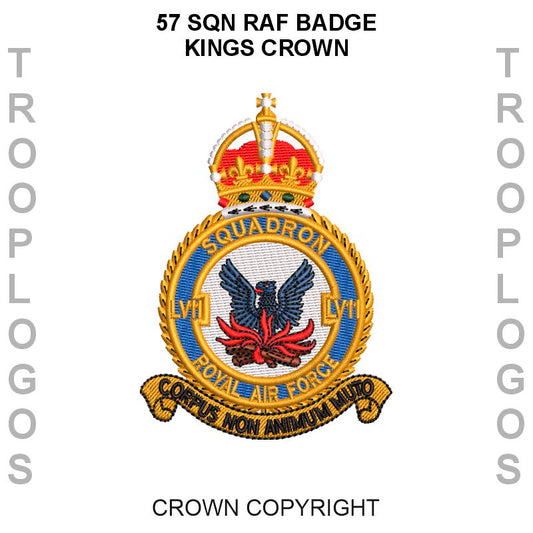 57 Sqn RAF Badge Kings Crown
