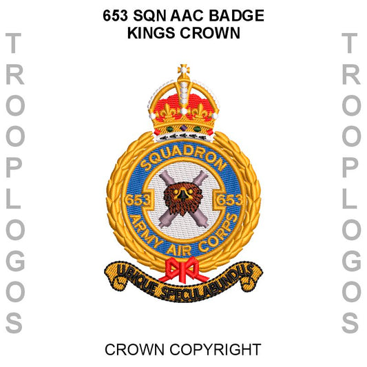 653 Sqn AAC Badge Kings Crown