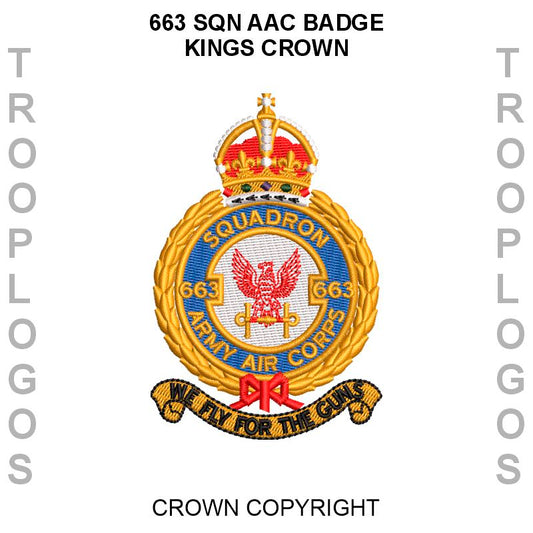 663 Sqn AAC Badge Kings Crown