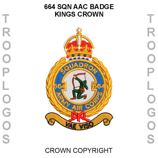 664 Sqn AAC Badge Kings Crown