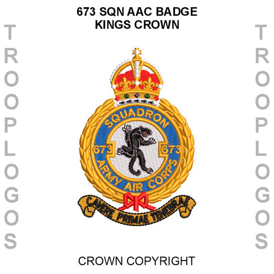673 Sqn AAC badge Kings Crown