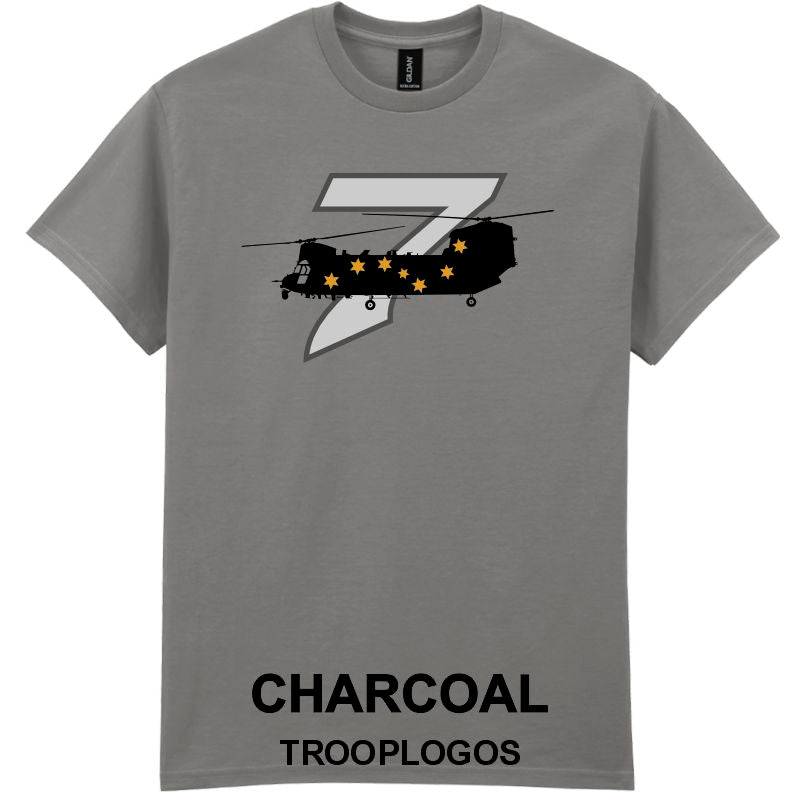 No 7 Sqn Chinook Printed Cotton T-shirt
