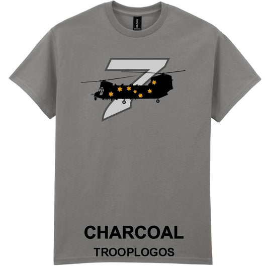 No 7 Sqn Chinook Printed Cotton T-shirt