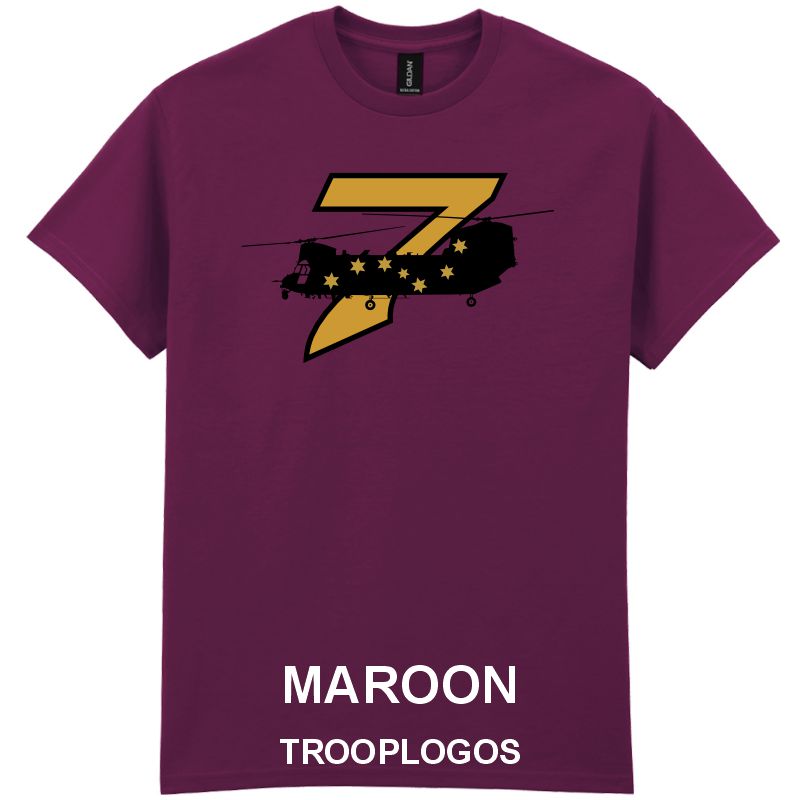 No 7 Sqn Chinook Printed Cotton T-shirt