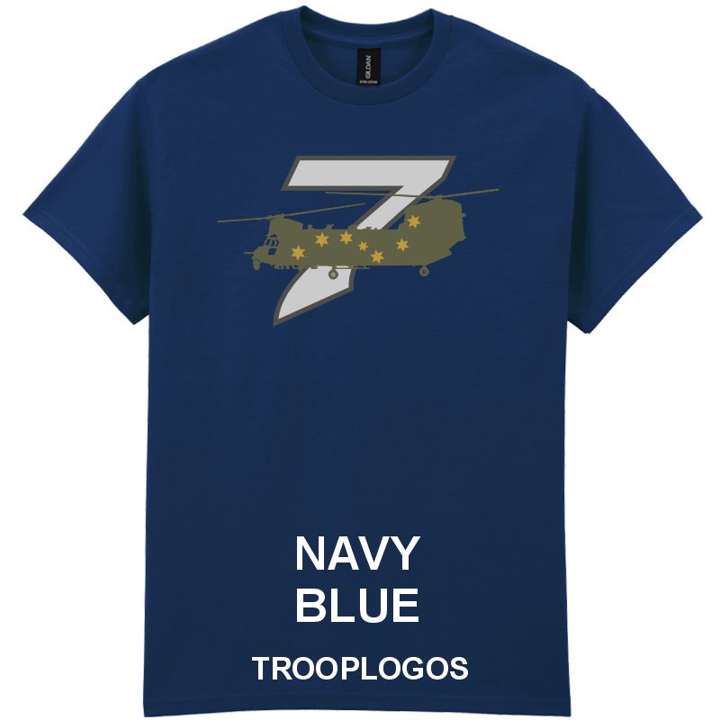 No 7 Sqn Chinook Printed Cotton T-shirt