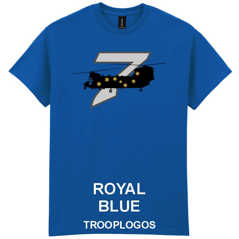 No 7 Sqn Chinook Printed Cotton T-shirt