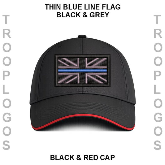 Thin Blue Line Embroidered Baseball Cap