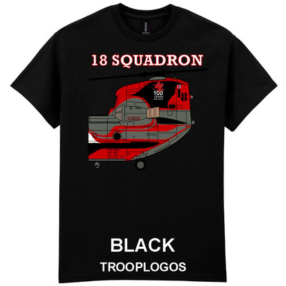 18 Sqn RAF Tail Livery Printed Cotton T-shirt