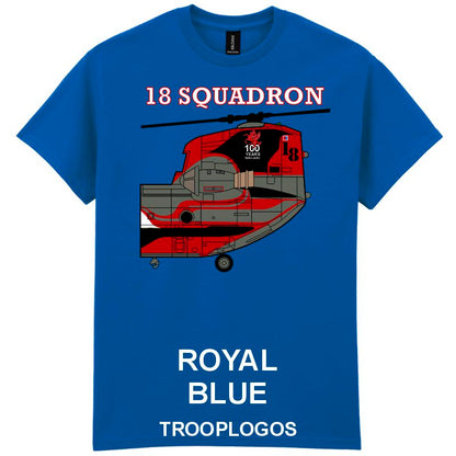 18 Sqn RAF Tail Livery Printed Cotton T-shirt