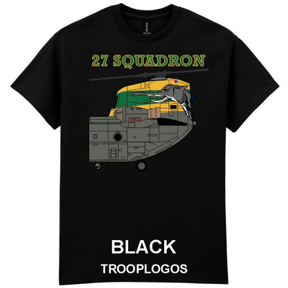 27 Sqn RAF Tail Livery Printed Cotton T-shirt