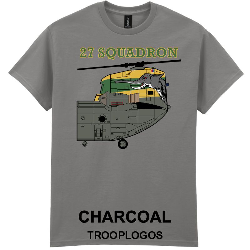 27 Sqn RAF Tail Livery Printed Cotton T-shirt