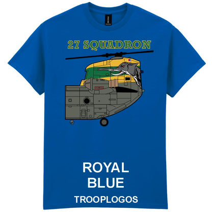 27 Sqn RAF Tail Livery Printed Cotton T-shirt