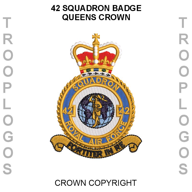 42 Sqn RAF Badge Queens Crown