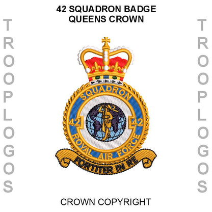 42 Sqn RAF Badge Queens Crown