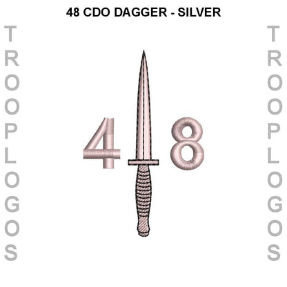 48 Cdo Dagger Silver