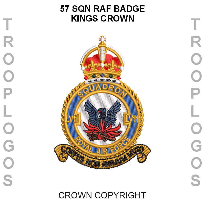 57 Sqn RAF Badge Kings Crown