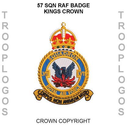 57 Sqn RAF Badge Kings Crown