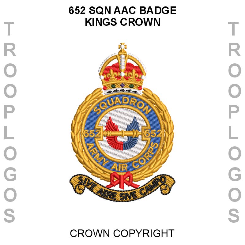 652 Sqn AAC Badge Kings Crown