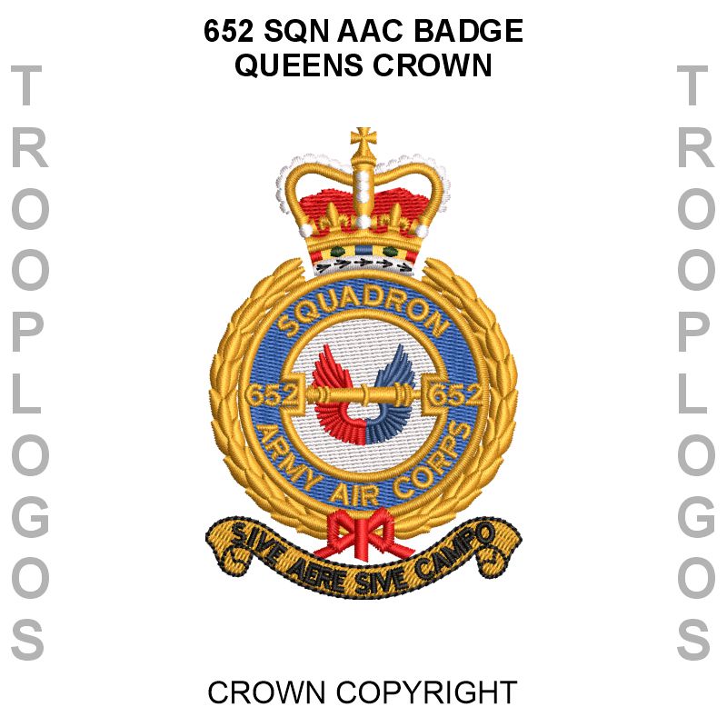 652 Sqn AAC Badge Queens Crown