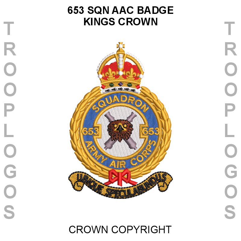 653 Sqn AAC Badge Kings Crown