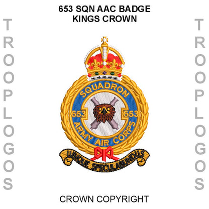 653 Sqn AAC Badge Kings Crown