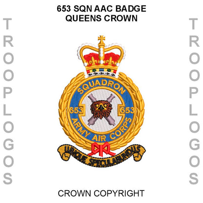 653 Sqn AAC Badge Queens Crown