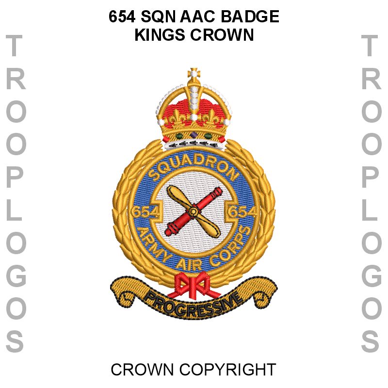 654 Sqn AAC Badge Kings Crown