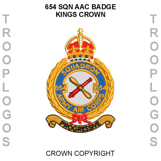 654 Sqn AAC Badge Kings Crown