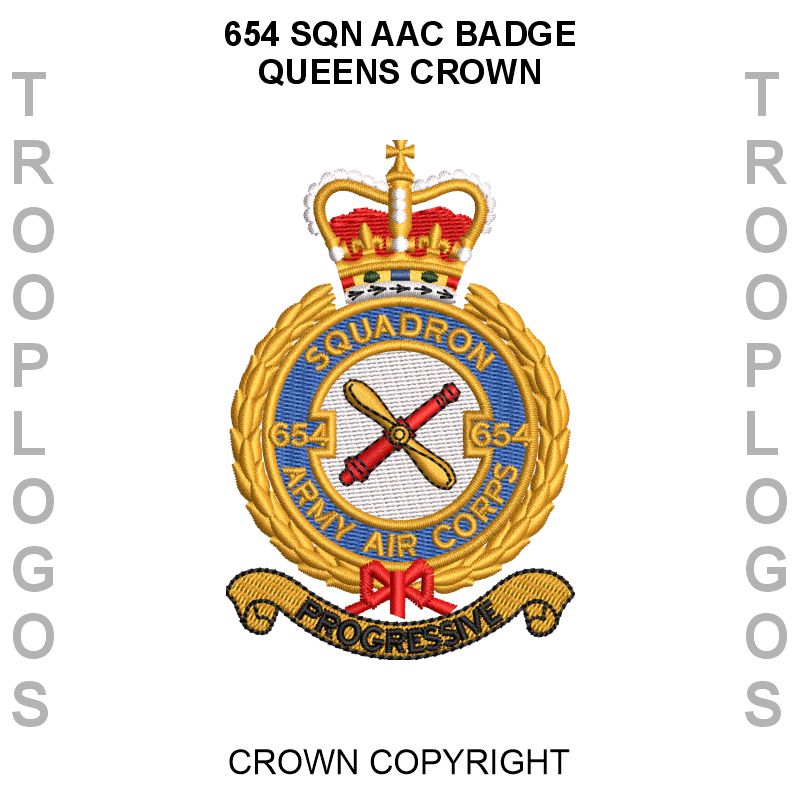 654 Sqn AAC Badge Queens Crown