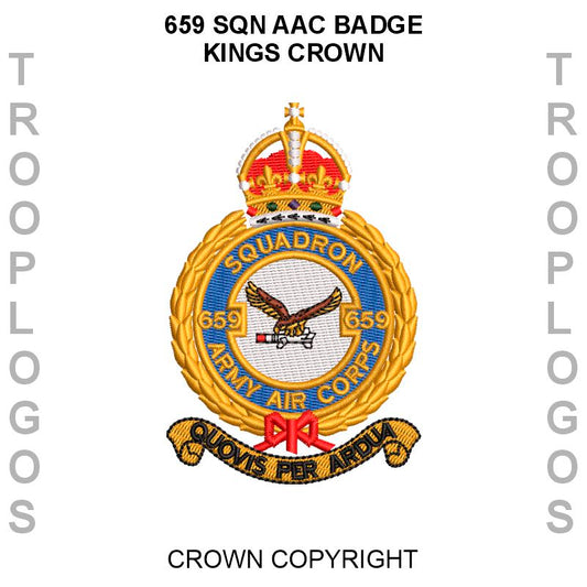 659 Sqn AAC Badge Kings Crown