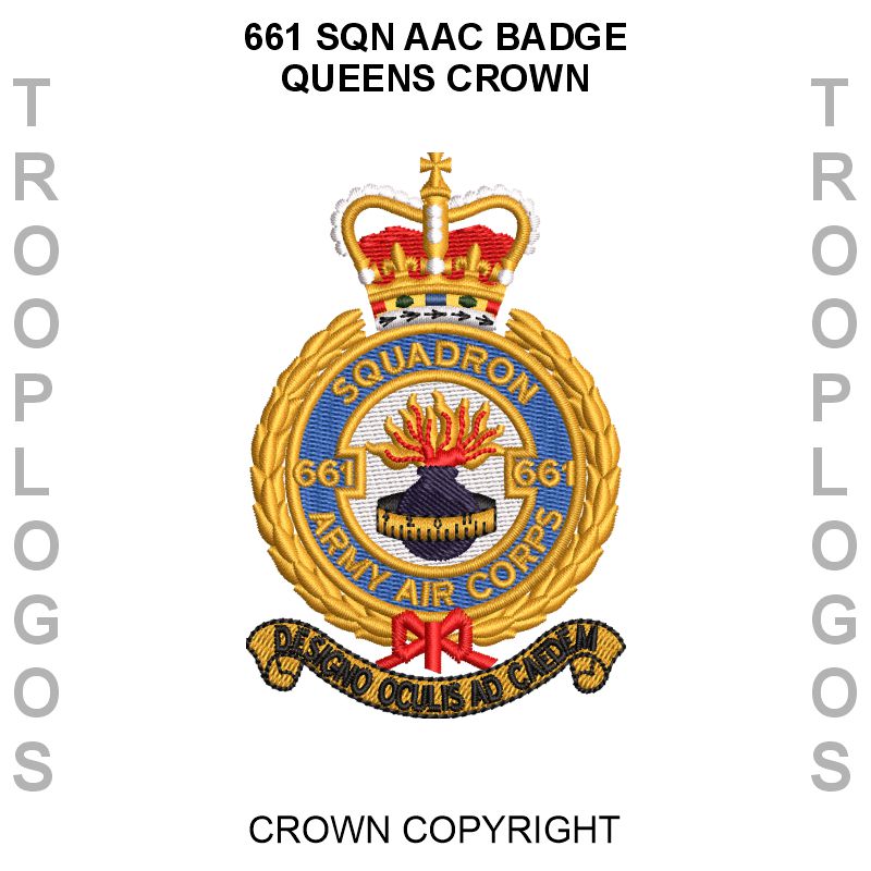 661 Sqn AAC Badge Queens Crown