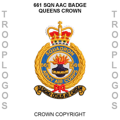 661 Sqn AAC Badge Queens Crown