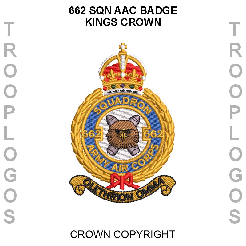 662 Sqn AAC Badge Kings Crown