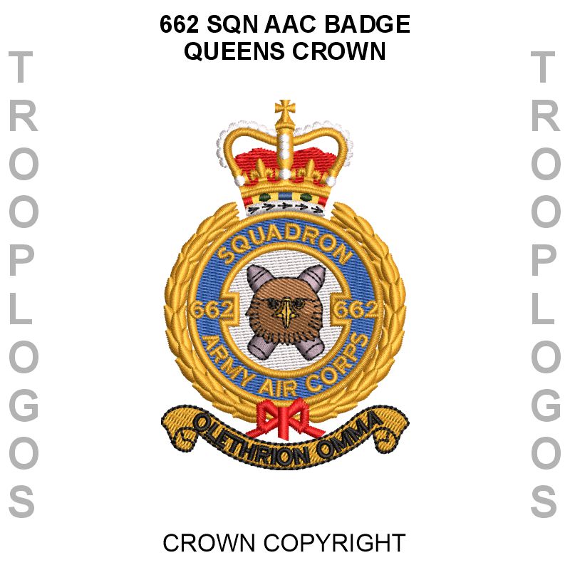 662 Sqn AAC Badge Queens Crown