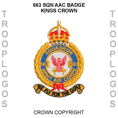 663 Sqn AAC Badge Kings Crown
