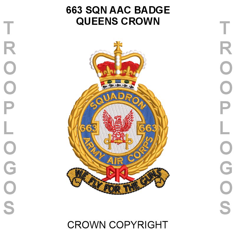 663 Sqn AAC Badge Queens Crown