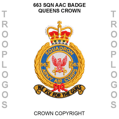663 Sqn AAC Badge Queens Crown
