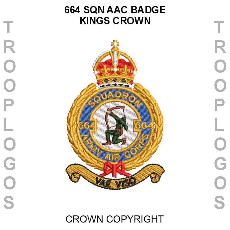 664 Sqn AAC Badge Kings Crown