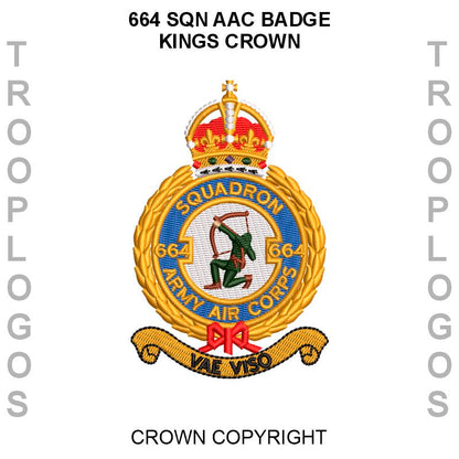 664 Sqn AAC Badge Kings Crown
