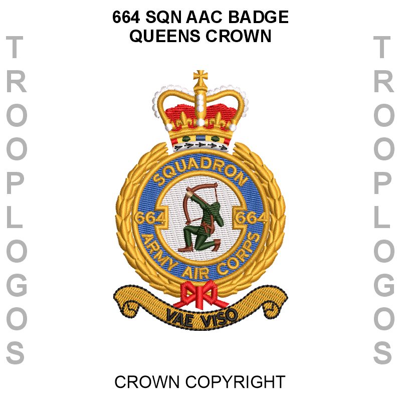 664 Sqn AAC Badge Queens Crown