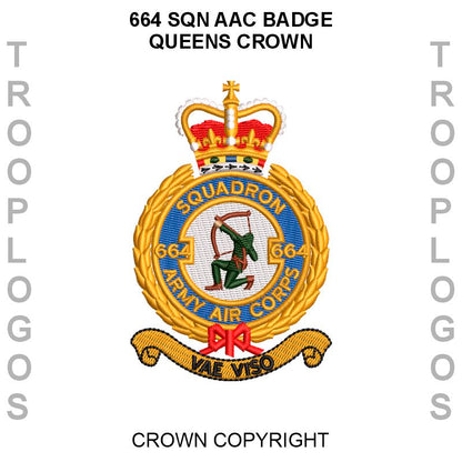 664 Sqn AAC Badge Queens Crown