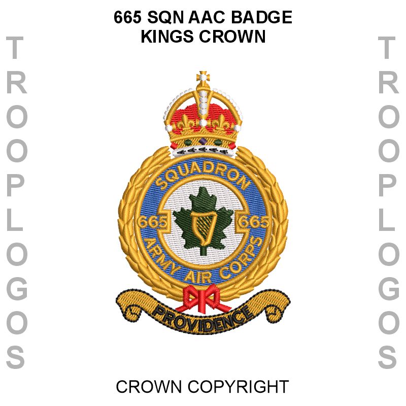 665 Sqn AAC Badge Kings Crown