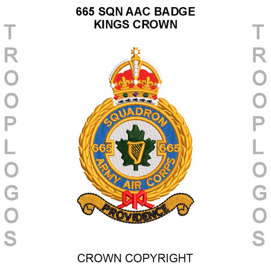 665 Sqn AAC Badge Kings Crown