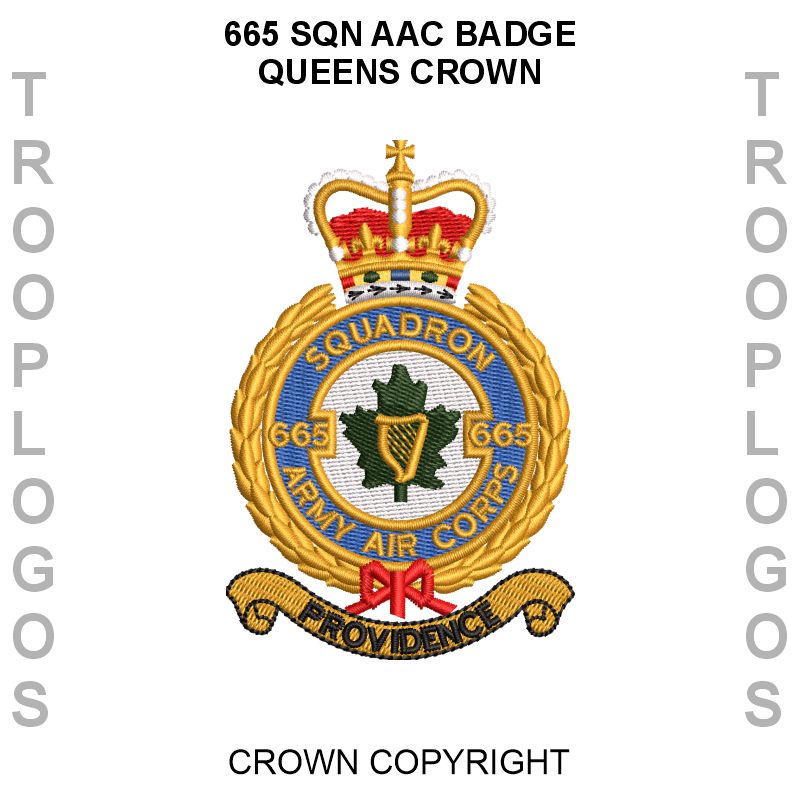 665 Sqn AAC Badge Queens Crown